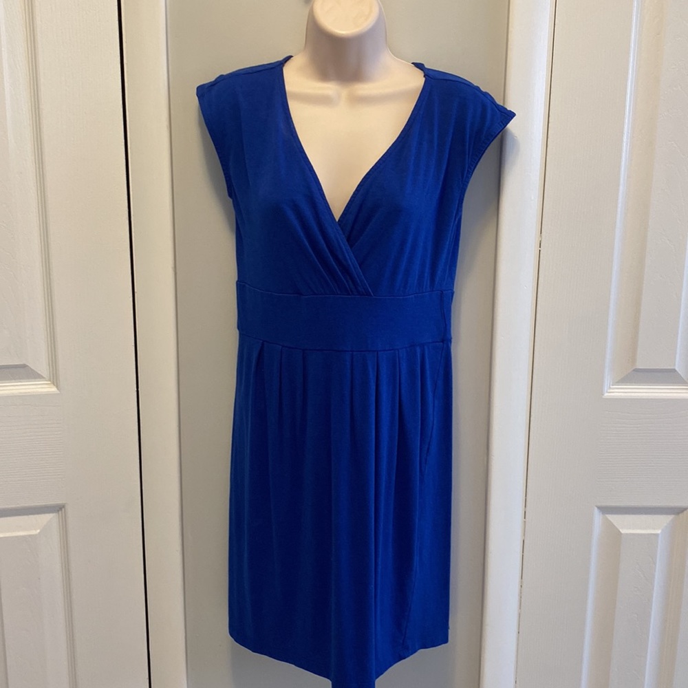 Royal Blue Faux Wrap Dress Loft S
